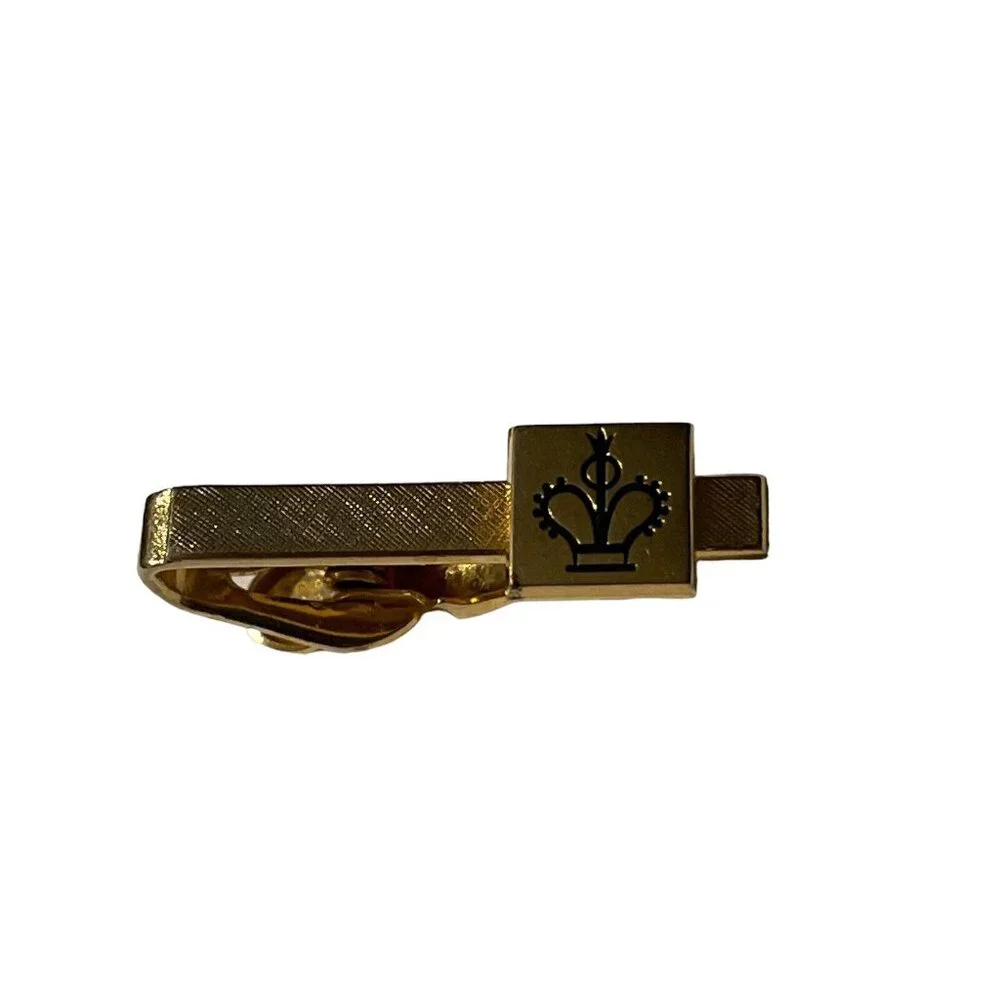 Royal Crown Vintage TINY SMALL SWANK Tie Bar Clip imperial‎ king queen prince